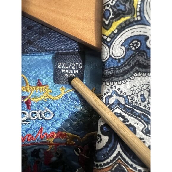 Robert Graham Shirt Men's 2XL Silk Road Psychedelic Geometric Paisley M21 - Picture 5 of 7